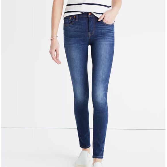 Madewell 9" High-Rise Skinny Jeans in Polly Wash Size 26 - Picture 1 of 11